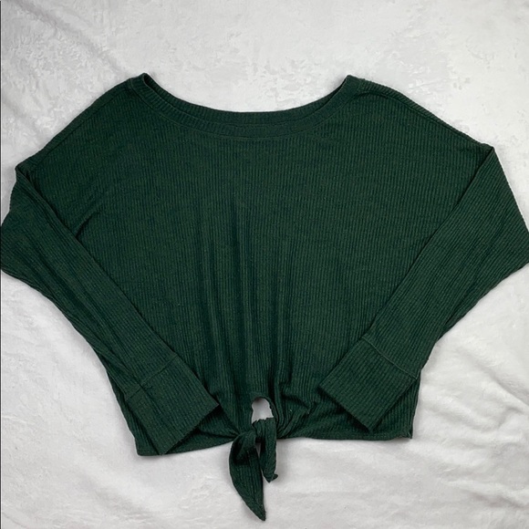 Abercrombie & Fitch Wide Neck Knot Front Top - Picture 1 of 3